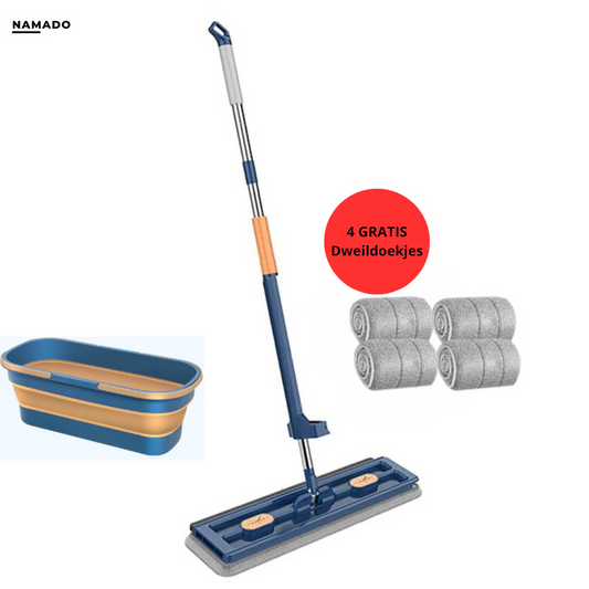 Namado CleanSweep™ 3-in-1 Mop | Met 4 GRATIS dweildoeken